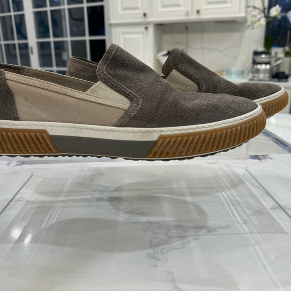 Prada Men’s suede grey & tan slip on sneakers size 8.5 - Picture 11 of 11